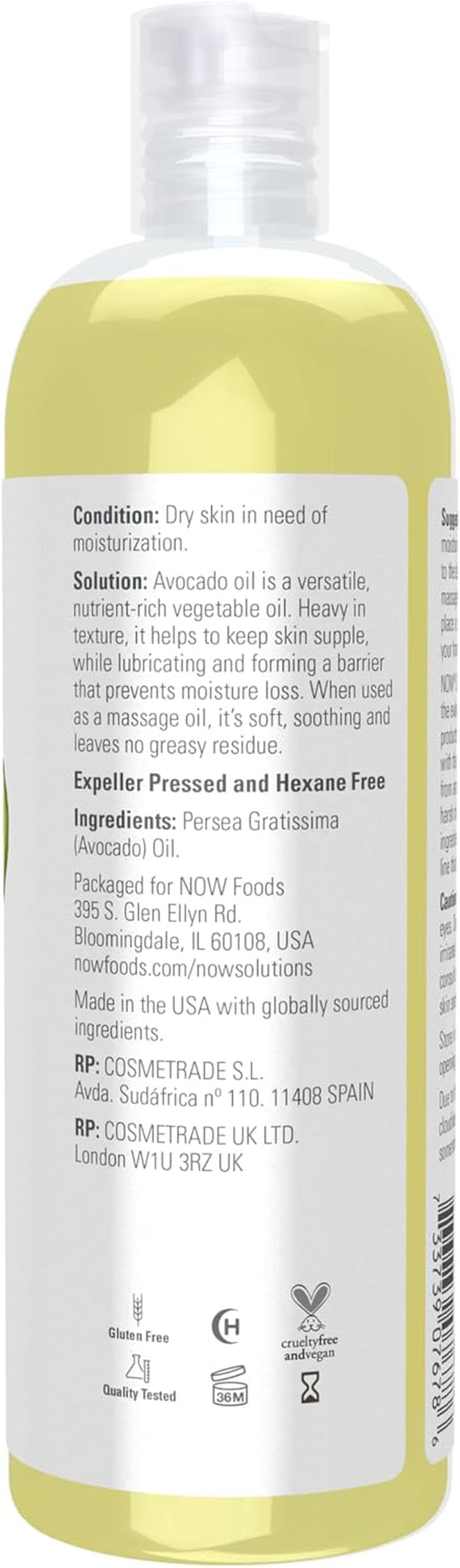 Avocado Oil Pure 16oz Cold Pressed Food Grade