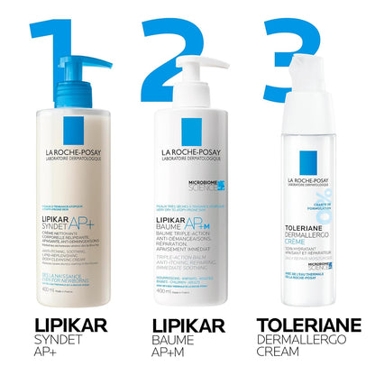 Face Cream & Face Cream & Body Lotion Bundle for HydrationBody Lotion BUNDLE, Toleriane Dermallergo Creme & Lipikar Baume AP+M, Your Sensitive Skin Hydration Duo, Suitable for Sensitive, Dry to Very Dry Skin, Fragrance-Free