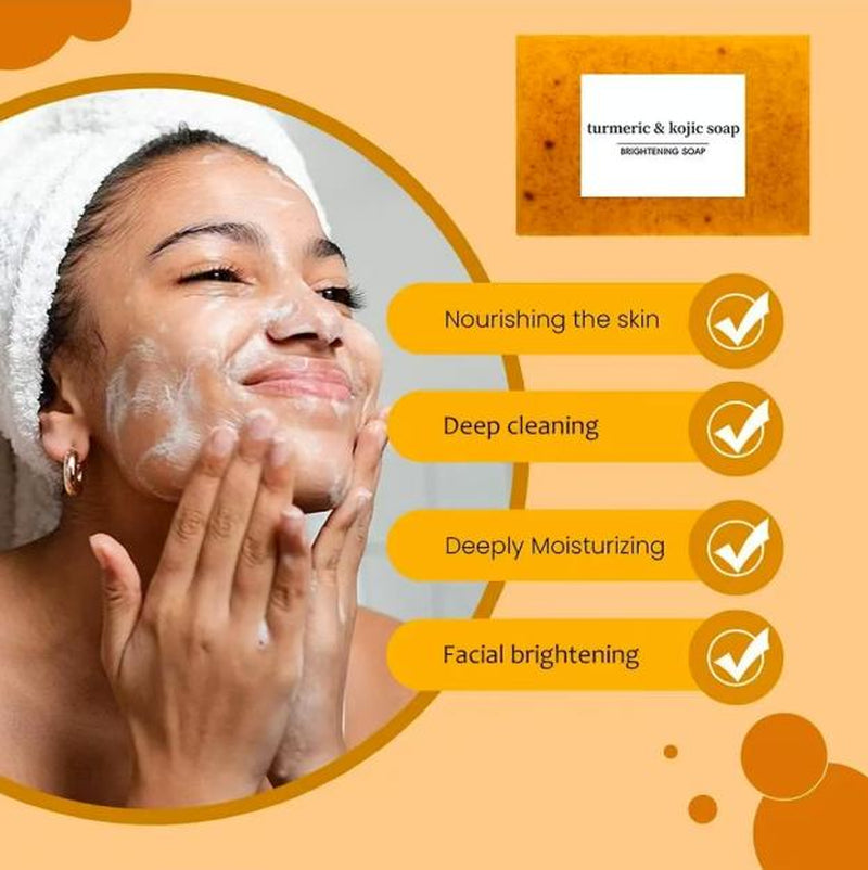 Lemon Turmeric Soap Bar Brightening Natural Cleanser