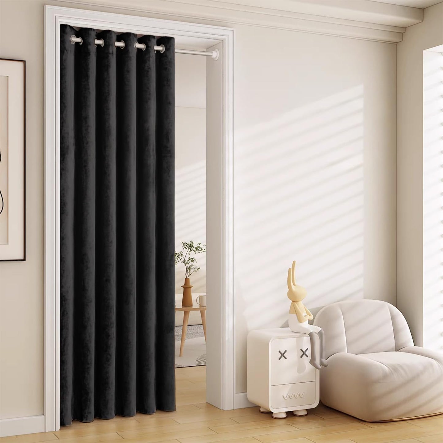 Door Curtain Velvet Blackout Panel 87x203cm