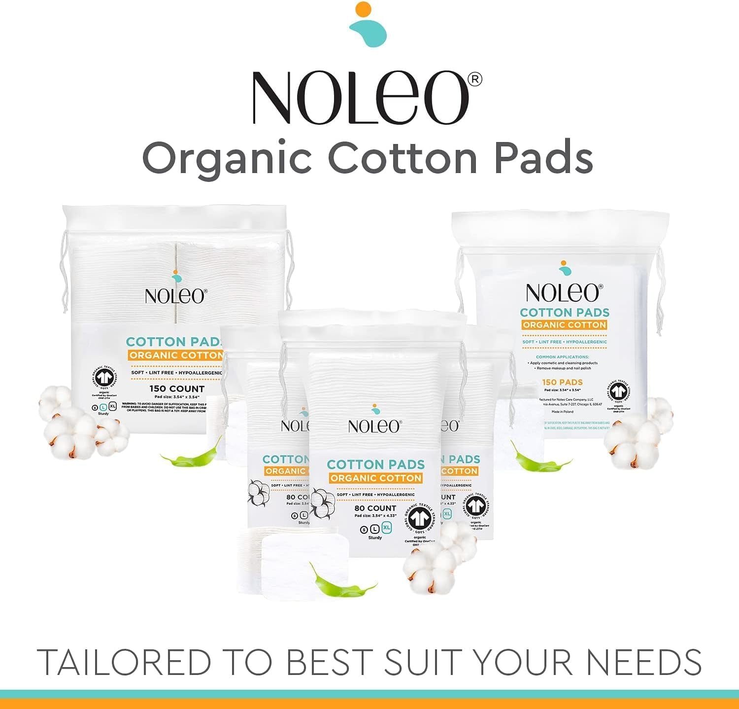 Organic Cotton Rounds & Pads Reusable Skincare Pads