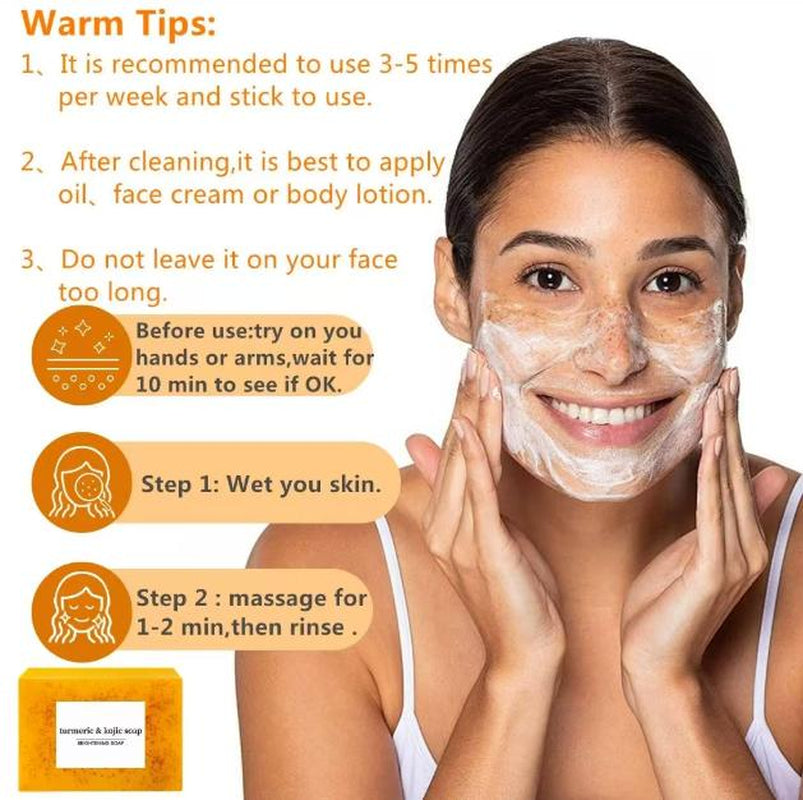 Lemon Turmeric Soap Bar Brightening Natural Cleanser